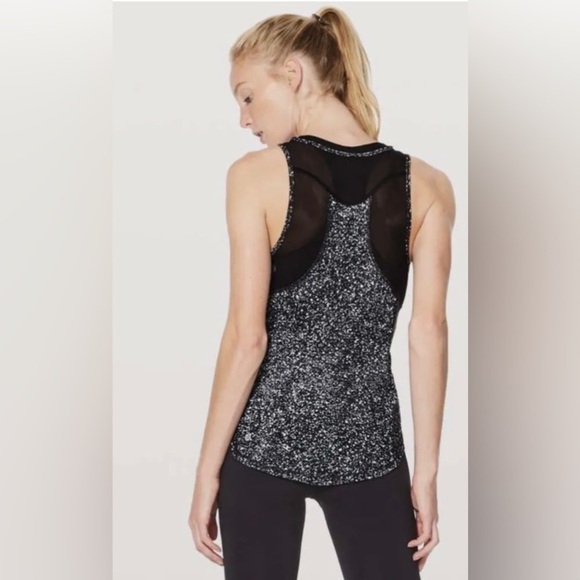 🐚 Lululemon sculpt splatter design mesh detailing tank - Picture 1 of 12